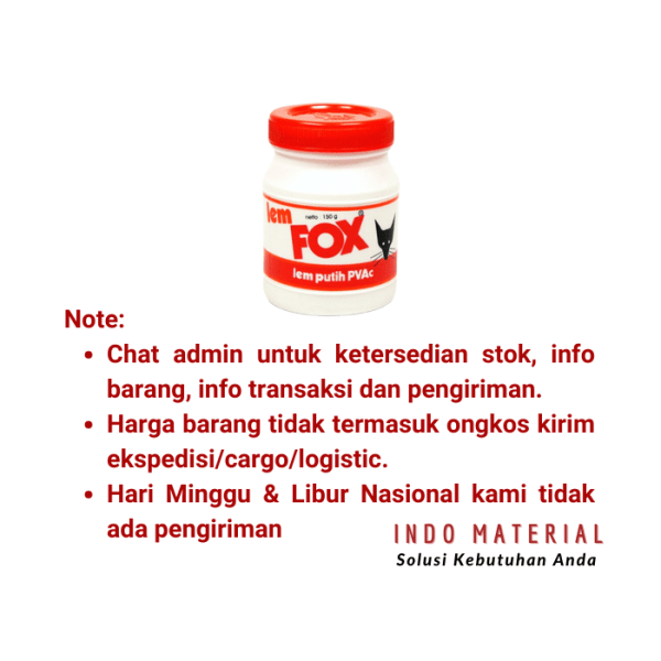 Lem Fox PVAC 150 gr Perekat Ekonomis Serbaguna Note