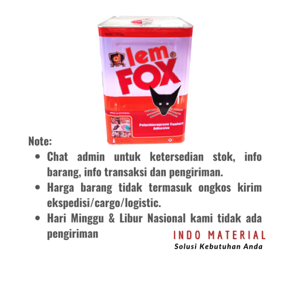 Lem Fox Merah Blek 14 kg Note