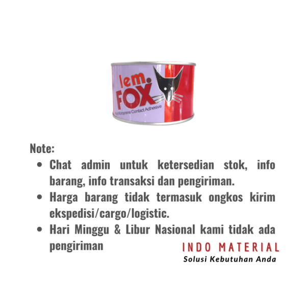 Lem Fox Kaleng Merah 300 gr Harga Grosir Note