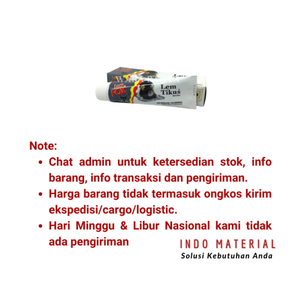 Lem Tikus Odol Fox Rat Glue Tube 75 gr Note