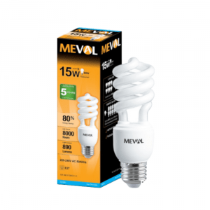 Meval 15W LHE CFL Spiral LED Putih