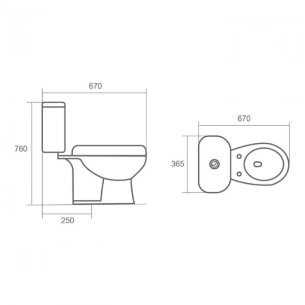 SM001792 CLOSET DUDUK VOLK MAGNOLIA 663 WHITE TECHNICAL DRAWING