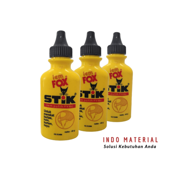 Lem Fox Stik PVAc Botol 60 gr Grosir