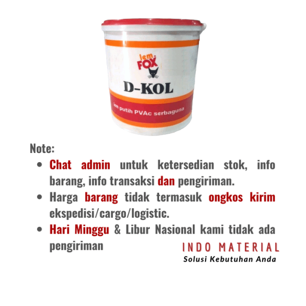 Lem Fox Termurah D-KOL Ember 10 kg | Grosir Note