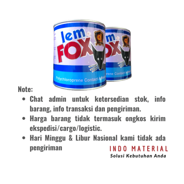 Lem Fox Kaleng Biru 600 gr Note