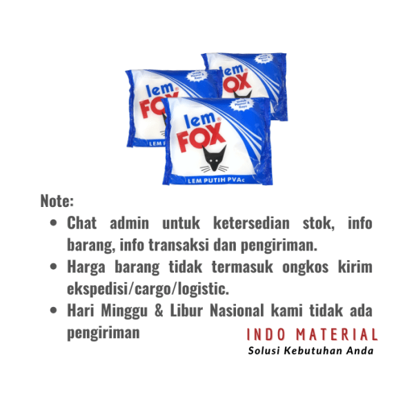 Lem Putih Fox Original Kantong Biru 350 gr S&K