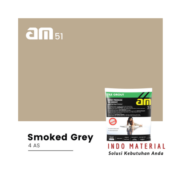 Nat Warna Kamar Mandi AM 51 Smoked Grey 4 AS