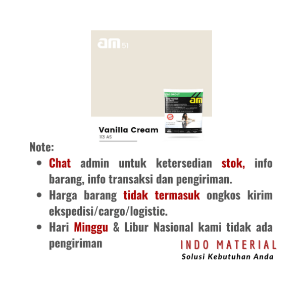 AM 51 Vanilla Cream 113 AS Murah | Grosiran Ketentuan pembelian