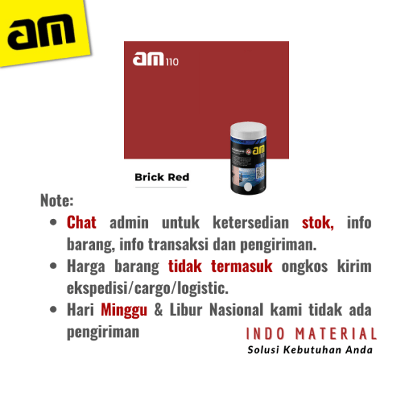 Waterproofing AM 110 Brick Red 1 kg | Grosir Catatan Pemesanan