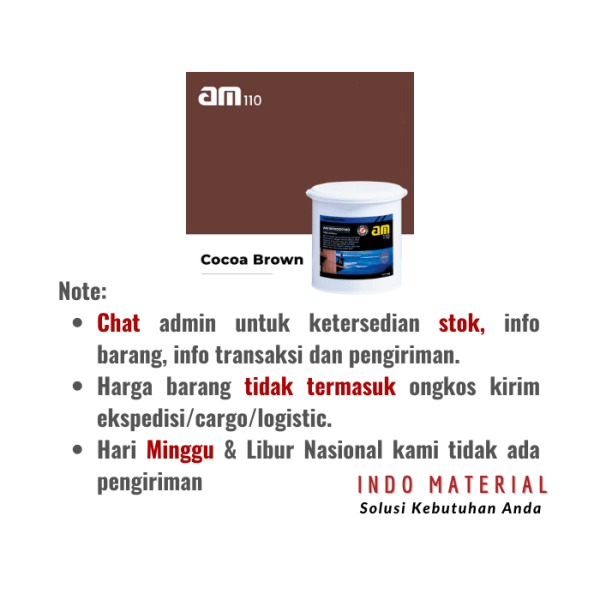 AM 110 Cocoa Brown 4 kg Cat Waterproof Note