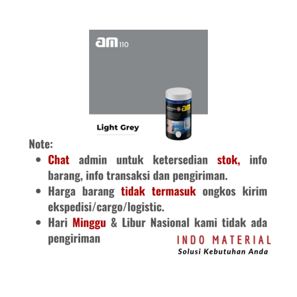AM 110 Light Grey 4 kg Cat Eksterior | Grosir Note