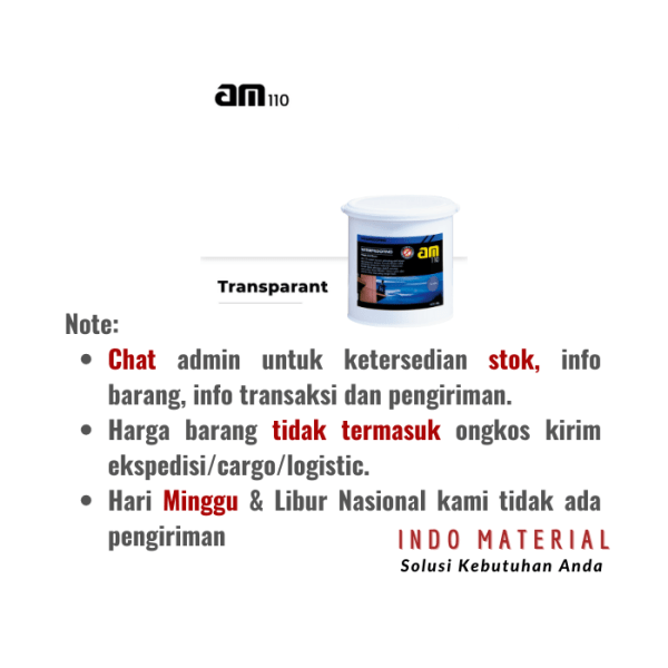 AM 110 Transparant 4 kg Cat Tembok Luar | Grosir Note