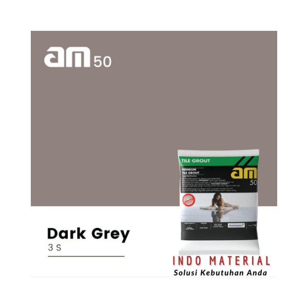 AM 50 Dark Grey 3 S Premium Tile Grout 1 Kg