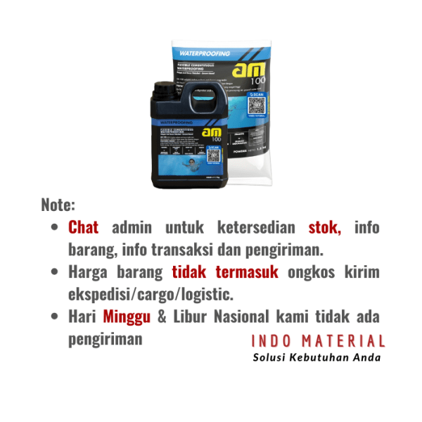AM 100 Waterproof Ekstra Fleksibel 1L+1,5kg Ketentuan Pembelian