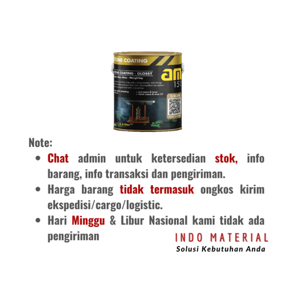 Coating Batu Alam Murah AM 151 Glossy 2,5 L Note
