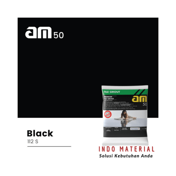 AM 50 Black 112 S Premium Tile Grout 1Kg | Grosir