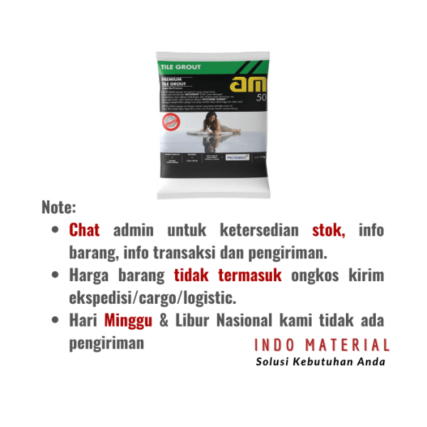 AM 50 Smoked Grey 4 AS Premium Tile Grout 1 Kg Note