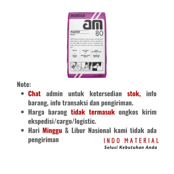 AM 80 Plester 40 kg | Harga Grosir note