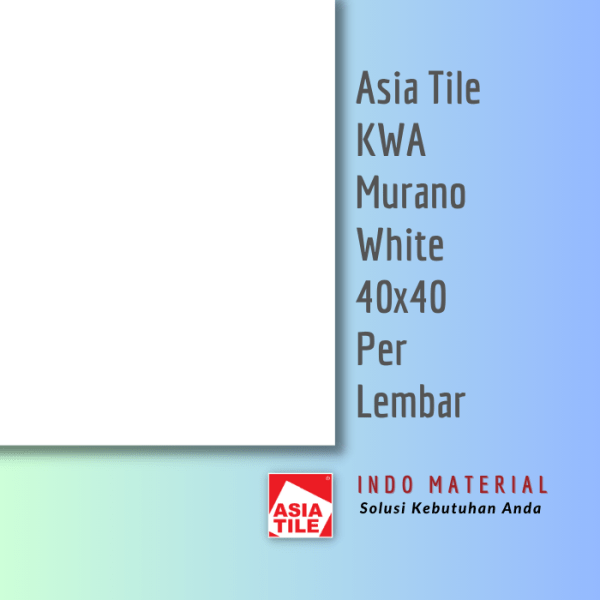 Asia Tile Murano Putih Polos KWA 40x40cm Eceran pic 2