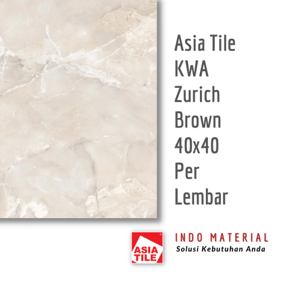 Keramik Asia Tile Zurich Brown KWA 40x40 Eceran pic 2